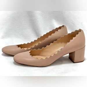 Chloé 
Women's Lauren Scalloped Block Heel Pumps . Women’s size 8.5
